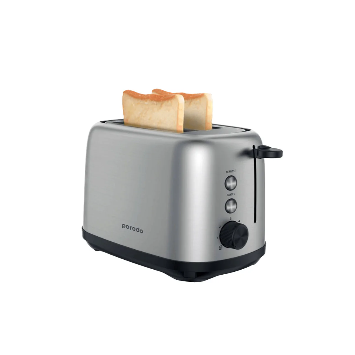 Porodo LifeStyle Golden Brown Toaster with Defrost Function 750W - Black